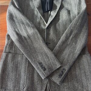 Ralph Lauren Black and Cream Herringbone Jacket